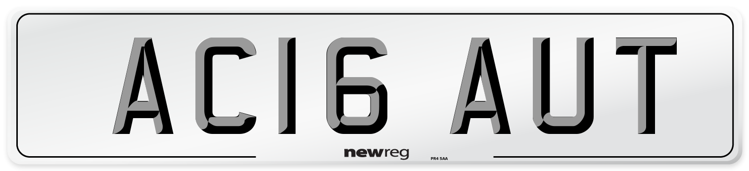 AC16 AUT Number Plate from New Reg